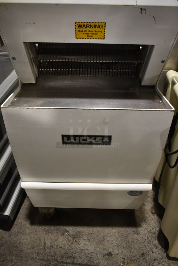 JAC ECN 450/12 Metal Commercial Floor Style Bread Loaf Slicer on Commercial Casters. 110 Volts, 1 Phase. Cannot Test - Unit Needs New Control Buttons - Image 2 of 6