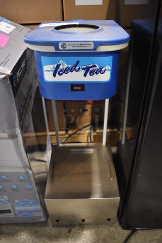 Automatic Marketing OM-T123 Metal Commercial Countertop Iced Tea Machine. 120 Volts, 1 Phase. 10.5x11x28.5