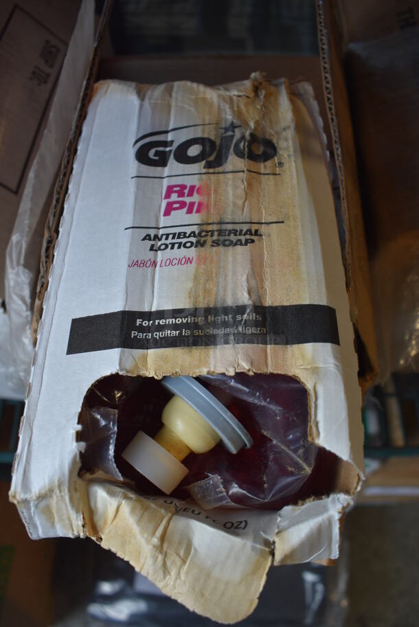 Box of Gojo Antibacterial Lotion Soap. 5.5x4x9