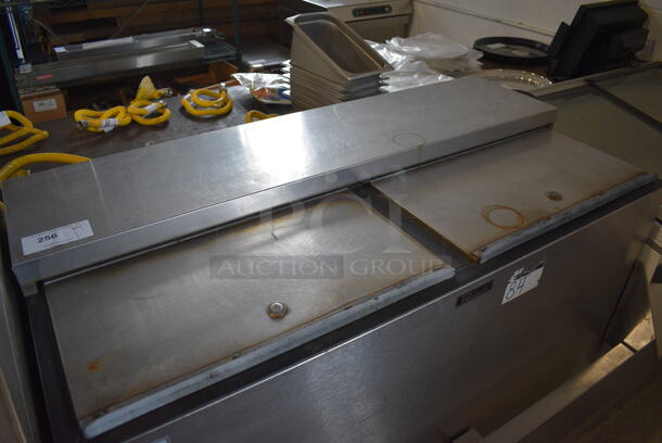 Perlick Model FR48SS Stainless Steel Commercial Bottled Back Bar Cooler w/ 2 Sliding Lids and Speedwell on Commercial Casters. 115 Volts, 1 Phase. 48x28x38. Tested and Working! - Image 3 of 7