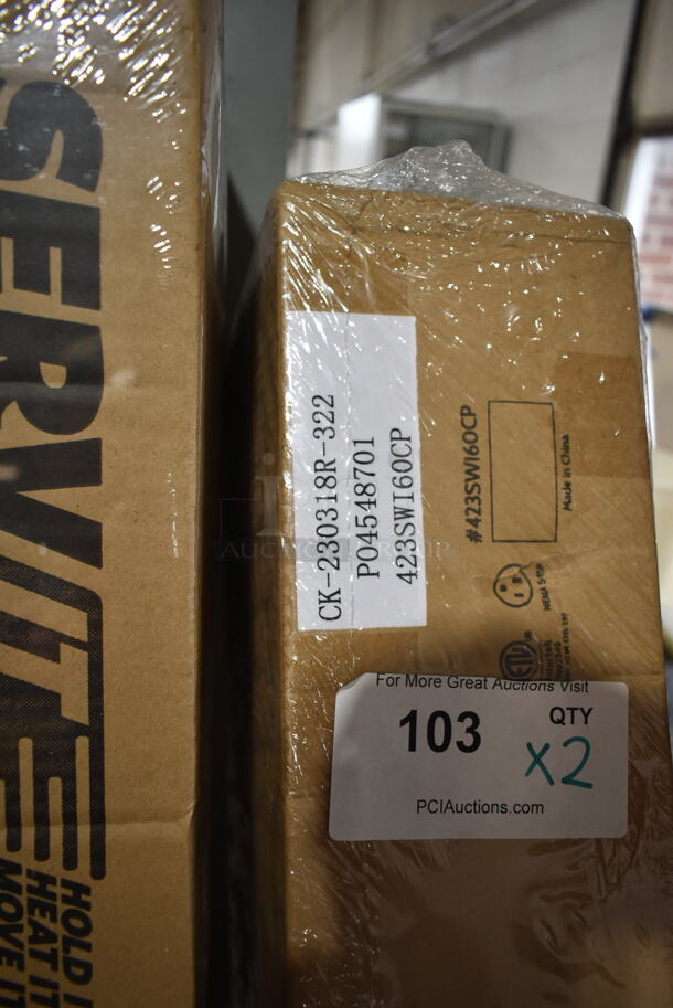 2 BRAND NEW IN BOX! ServIt 423SWI60CP Stainless Steel Commercial 60" High Wattage Strip Warmer with Adjustable Infinite Controls and Cord. 120 Volts, 1 Phase. 2 Times Your Bid! - Image 5 of 5