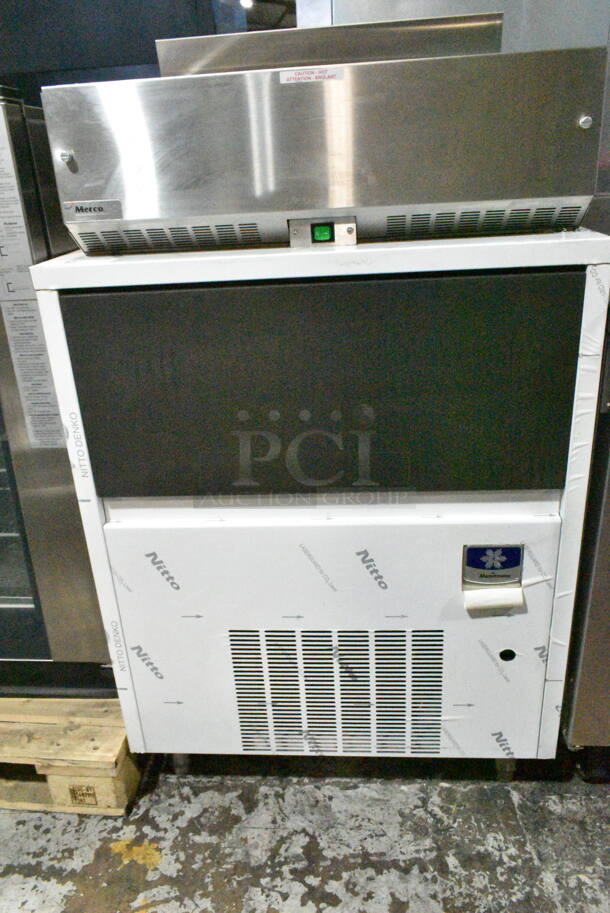 BRAND NEW! 2015 Manitowoc RF0385A Stainless Steel Commercial Self Contained Ice Machine. 115 Volts, 1 Phase.  - Image 1 of 7