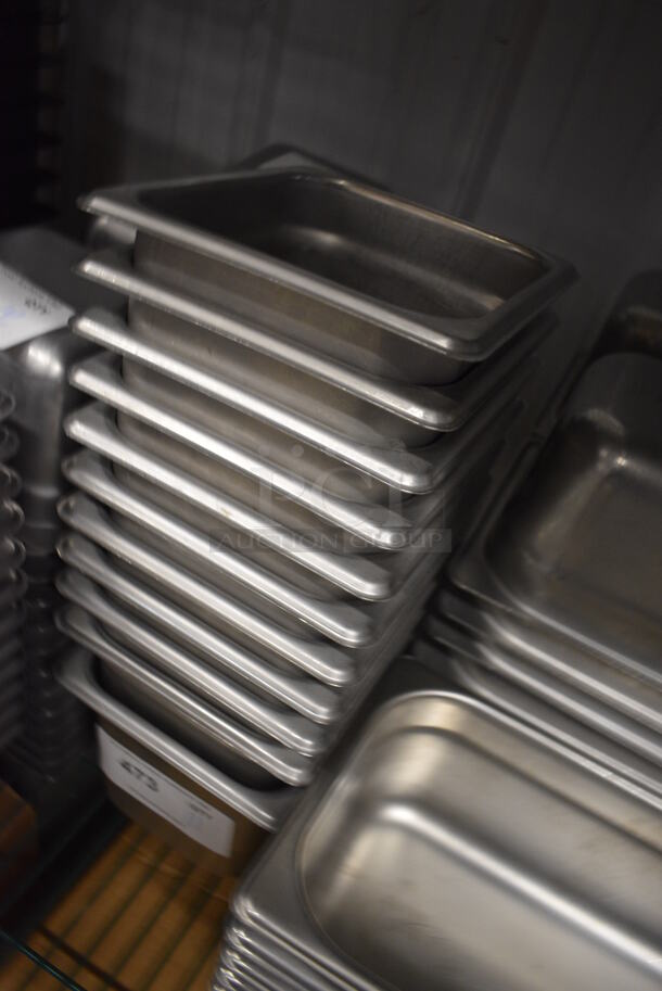 11 Stainless Steel 1/6 Size Drop In Bins. 1/6x6. 11 Times Your Bid! - Image 2 of 3