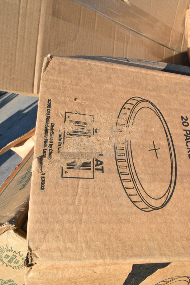 16 BRAND NEW Boxes Including 164VYCHAIRBK Lancaster Table & Seating Vineyard Series Smokey Black Outdoor Cross Back Chair, 5002WRAPNAPN EcoChoice WrapNap 2-Ply Natural Kraft 1/4 Fold Dinner Napkin 16" x 16" - 3000/Case, 164BMCAFEWHT Lancaster Table &amp; Seating Alloy Series Pearl White Outdoor Cafe Barstool, 164BMBKLSWHT Lancaster Table &amp; Seating Alloy Series Pearl White Outdoor Backless Barstool. 16 Times Your Bid!  - Image 2 of 12