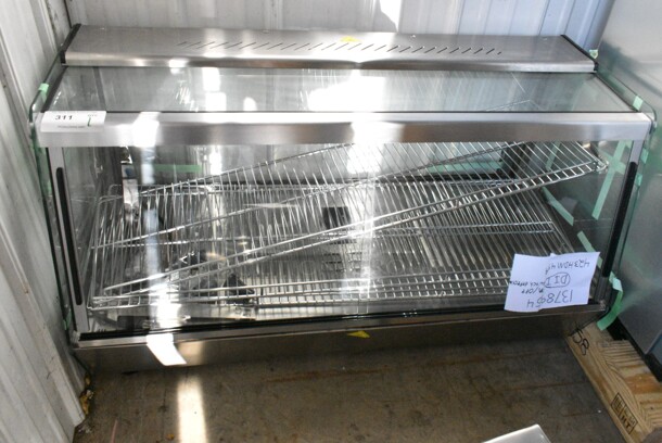 BRAND NEW SCRATCH AND DENT! ServIt 423HDM48SA 48" Self / Full Service 3 Shelf Countertop Heated Display Case with Sliding Doors. 120 Volts, 1 Phase. Tested and Working! - Image 2 of 7