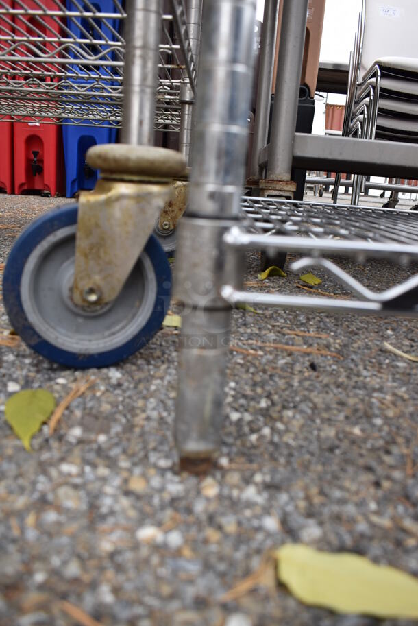 Metro Chrome Finish 4 Tier Wire Shelving Unit. BUYER MUST DISMANTLE. PCI CANNOT DISMANTLE FOR SHIPPING. PLEASE CONSIDER FREIGHT CHARGES. 48x24x75 - Image 5 of 5