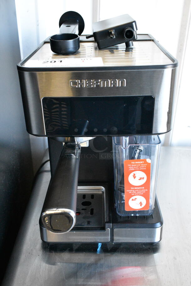 BRAND NEW SCRATCH AND DENT! Chefman RJ54-V2RJ54-V2 Countertop Espresso Machine. 120 Volts, 1 Phase.  - Image 2 of 9