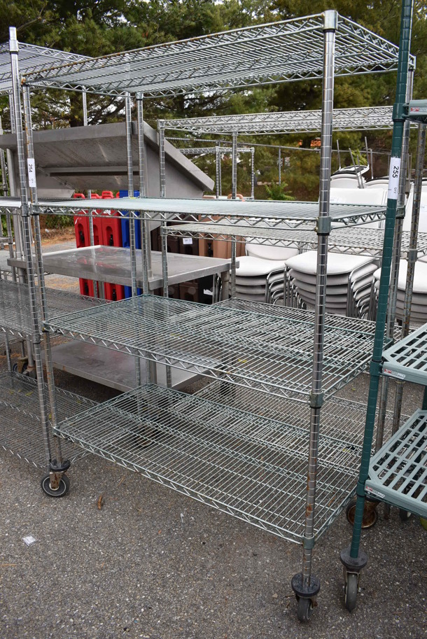 Metro Chrome Finish 4 Tier Wire Shelving Unit on Commercial Casters. BUYER MUST DISMANTLE. PCI CANNOT DISMANTLE FOR SHIPPING. PLEASE CONSIDER FREIGHT CHARGES. 48x24x68 - Image 3 of 4