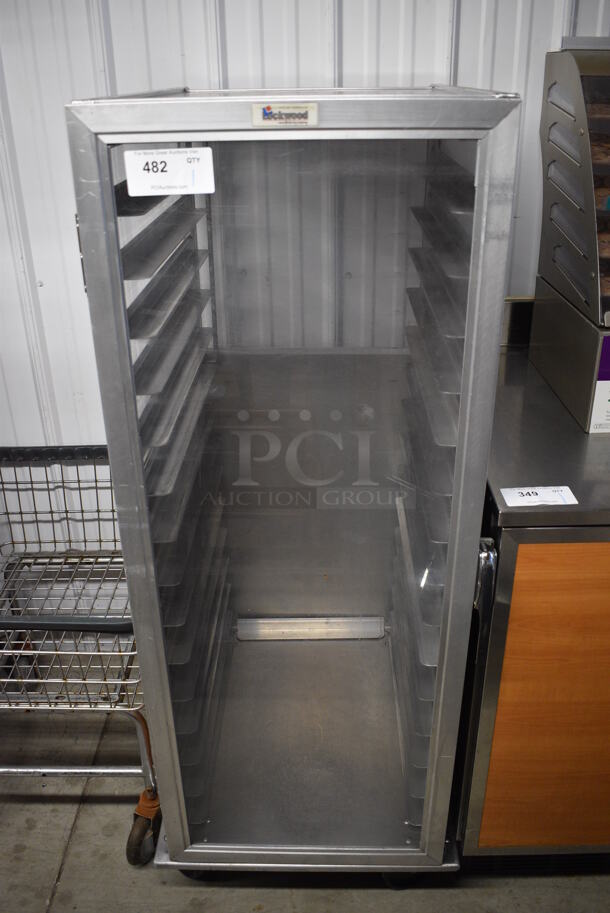 Lockwood Metal Commercial Enclosed Pan Transport Rack on Commercial Casters. 23x29.5x58