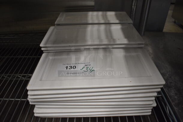 ALL ONE MONEY! Lot of 34 White Poly Trays. 12.5x6x1