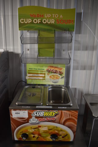 2013 Duke Model CSW-2-T-AM Stainless Steel Commercial Food Warmer w/ Poly Attachment. 120 Volts, 1 Phase. 17.5x16x38. Tested and Working!