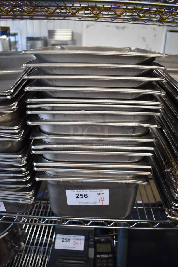 14 Stainless Steel 1/2 Size Drop In Bins. 1/2x6. 14 Times Your Bid!