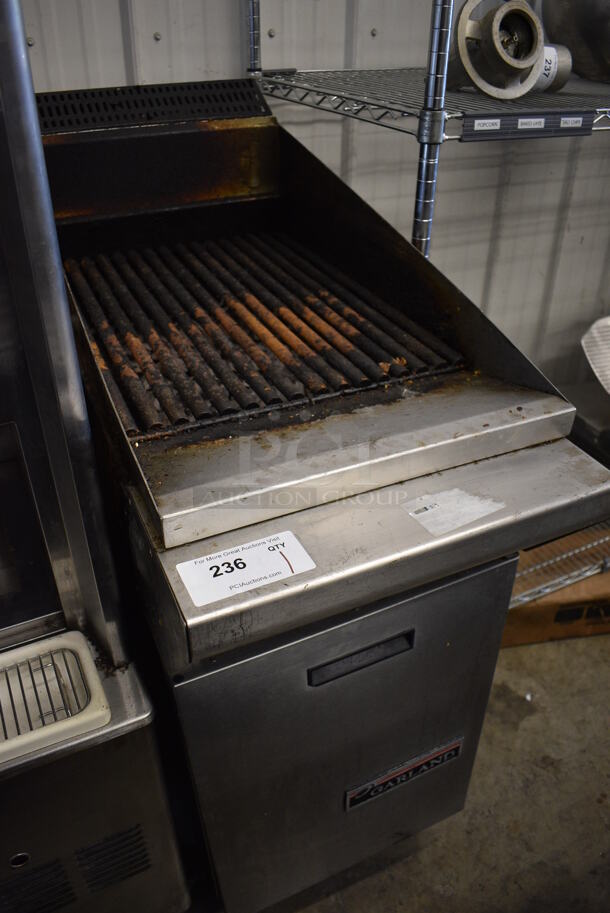 Garland M17B Stainless Steel Commercial Floor Style Natural Gas Powered Charbroiler Grill on Commercial Casters. 17x38x46 - Image 4 of 6