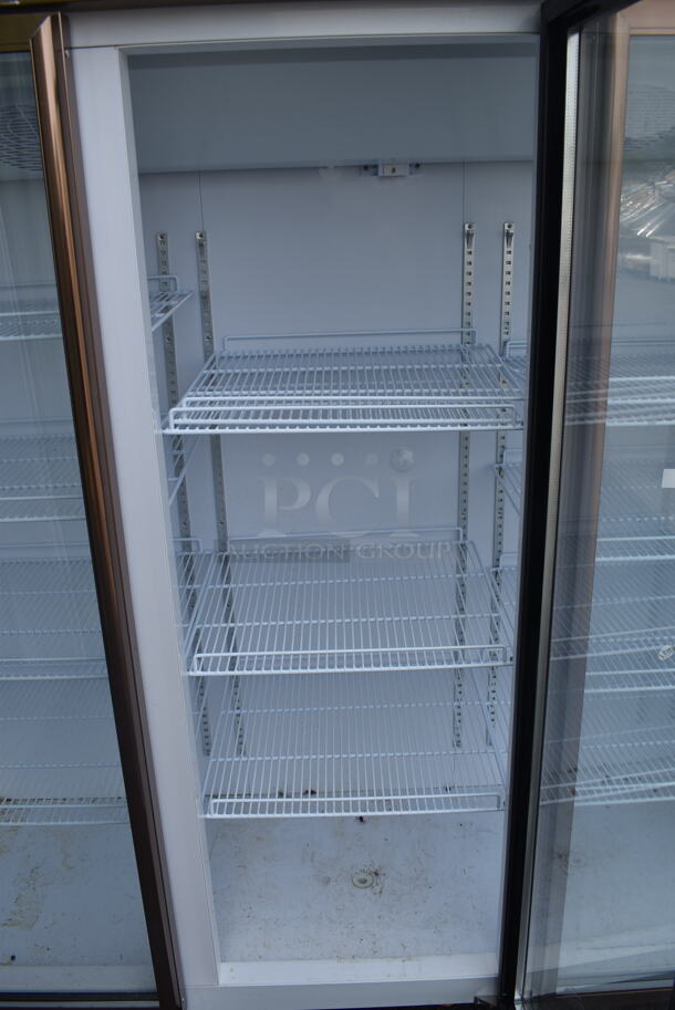 Tanshine SCB-1880LA2 Commercial 3-Door White Merchandiser Cooler With Polycoated Racks. 110V. Tested and Working! - Image 5 of 7