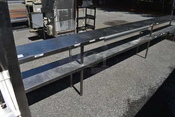 Stainless Steel Commercial 2 Tier Shelf. 177.5x13x30 - Image 4 of 4