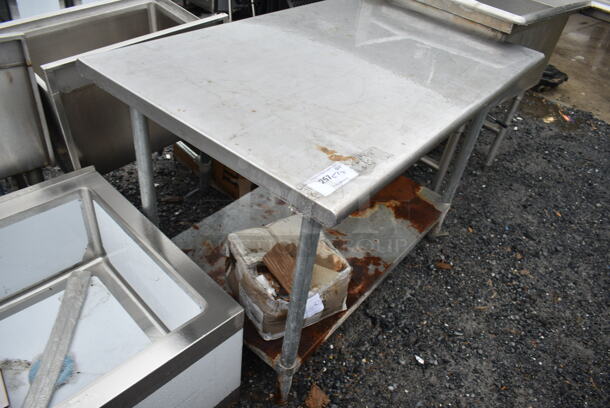 Stainless Steel Table w/ Metal Under Shelf.  - Image 2 of 2