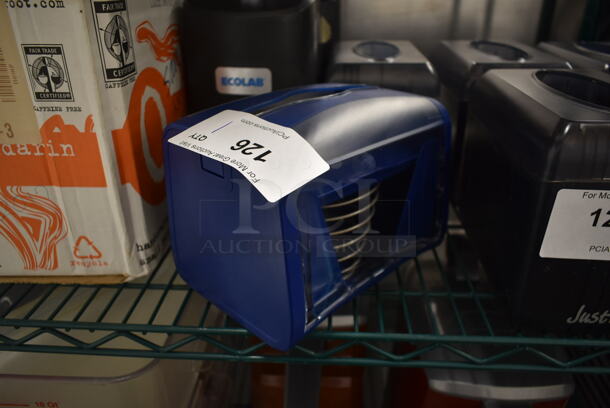 Tork Blue and Clear Poly Napkin Dispenser.  - Image 2 of 3