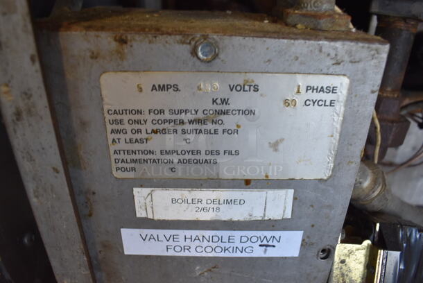 Cleveland Stainless Steel Commercial Floor Style Gas Powered 3 Deck Pressure Steam Cabinet. 40x35x68 - Image 6 of 7