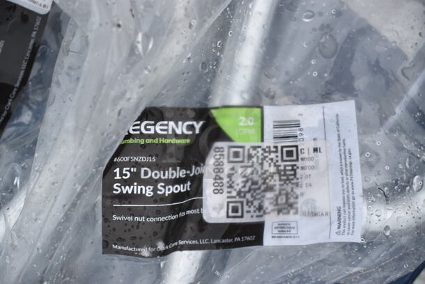 BRAND NEW SCRATCH AND DENT! Waterloo 750FW812G Wall Mount Faucet with 12" Gooseneck Spout and 8" Centers - Image 4 of 8