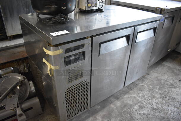 Turbo Air Model JUR-48 Stainless Steel Commercial 2 Door Undercounter Cooler on Commercial Casters. 115 Volts, 1 Phase. 48x28x34. Tested and Powers On But Does Not Get Cold - Image 3 of 7