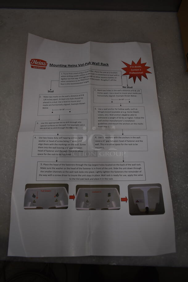 BRAND NEW IN BOX! Heinz White Poly Insert for Ketchup Dispenser. - Image 3 of 4