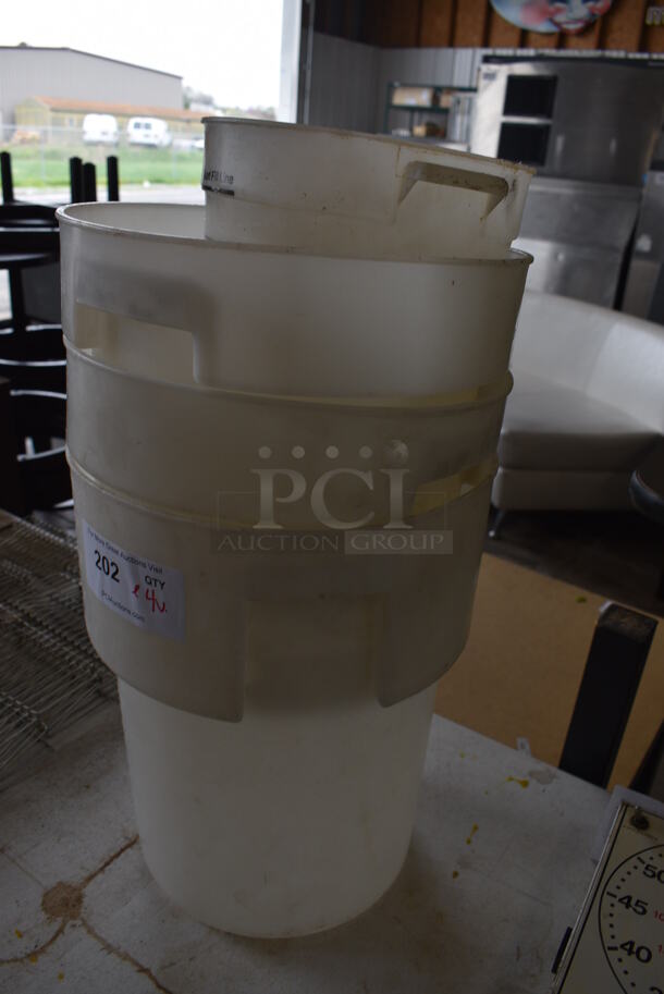 ALL ONE MONEY! Lot of 4 Poly Bins! 10x9x10.5, 12x12x15 - Image 2 of 3