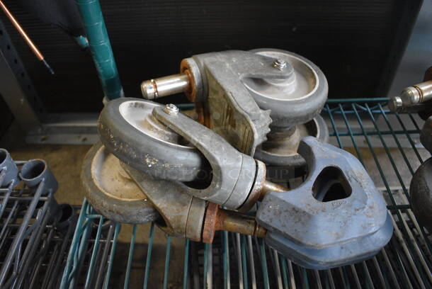 ALL ONE MONEY! Lot of 8 Commercial Casters! 6x3x8 - Image 3 of 4