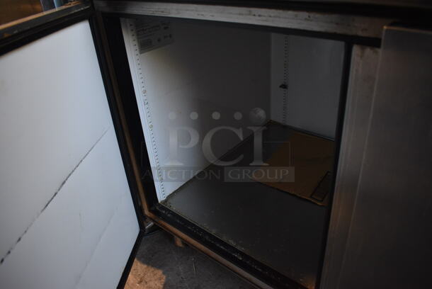 2011 True TUC-67F Stainless Steel Commercial 2 Door Undercounter Freezer on Commercial Casters. 115 Volts, 1 Phase. 67x33x35.5. Tested and Working! - Image 5 of 6