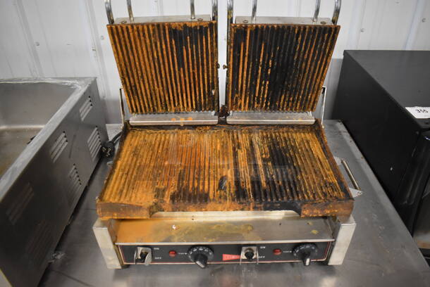 Cecilware SG-2LG Stainless Steel Commercial Countertop Electric Powered Panini Press. 250 Volts. 23x18x11 - Image 5 of 7