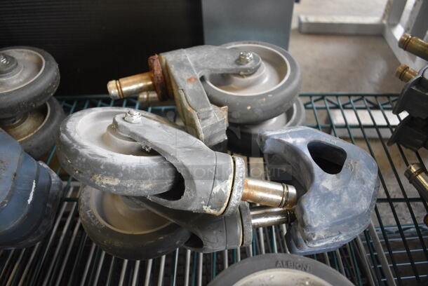 ALL ONE MONEY! Lot of 8 Commercial Casters! 6x3x8 - Image 4 of 5