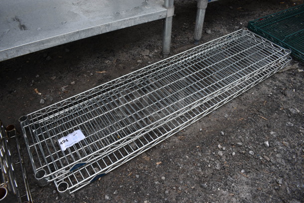 ALL ONE MONEY! Lot of 2 Chrome Finish Finish Shelves! 48x12x1.5 - Image 1 of 2