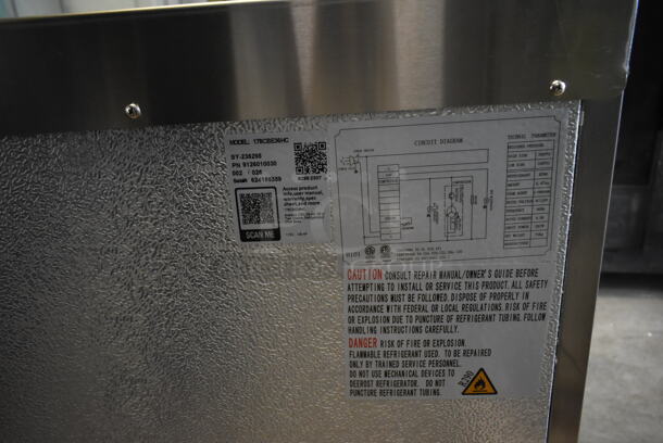 BRAND NEW SCRATCH AND DENT! 2023 Avantco 178CBE36HC Stainless Steel Commercial 2 Drawer Refrigerated Chef Base on Commercial Casters. 115 Volts, 1 Phase. Tested and Working! - Image 8 of 8