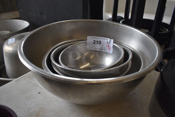 9 Various Metal Bowls. Includes 16x16x6. 9 Times Your Bid! - Image 2 of 3