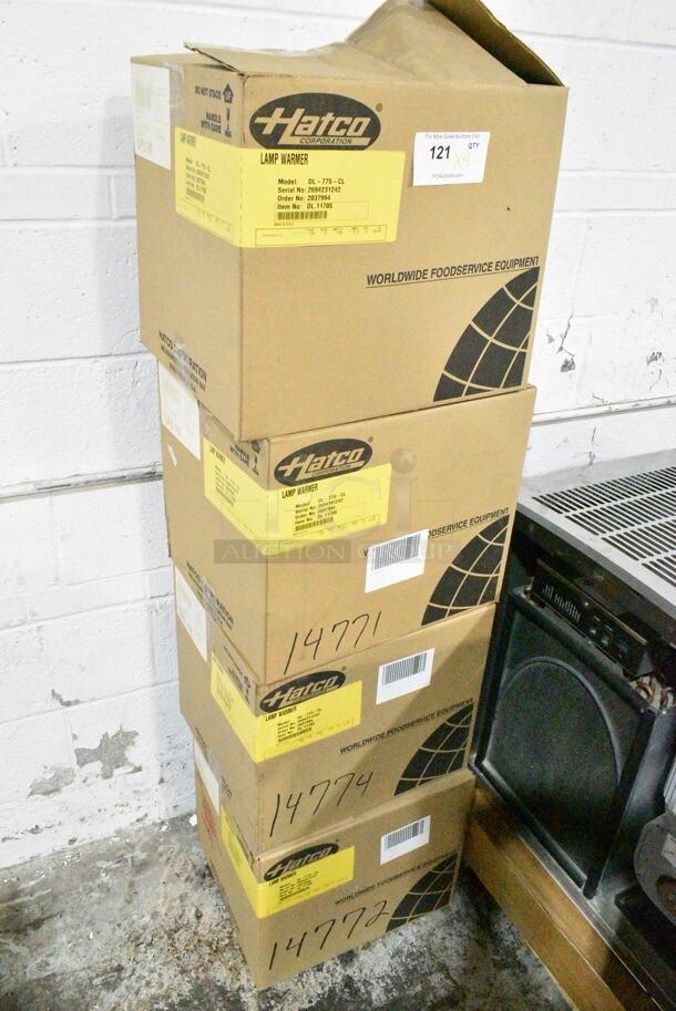 4 BRAND NEW IN BOX! Hatco DL-775-CL 69 1/2" Ceiling Mount Heat Lamp w/ Retractable Cord - Lower Switch, Bold Black. 120 Volts, 1 Phase. 4 Times Your Bid!  - Image 2 of 6