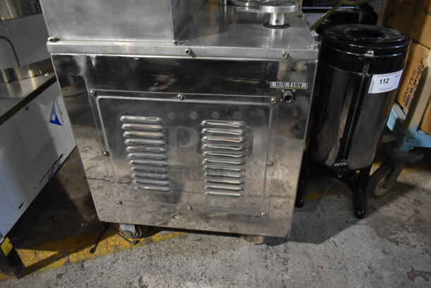 Anko Model SD-97B Stainless Steel Commercial Floor Style Automatic Encrusting and Forming Machine on Commercial Casters. 220 Volts, 1 Phase.  - Image 9 of 10