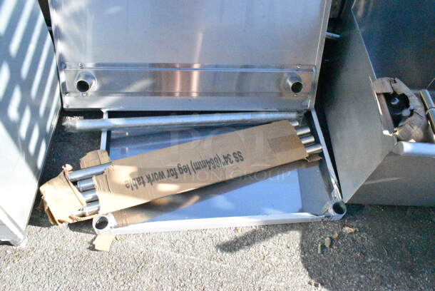 BRAND NEW SCRATCH AND DENT! Regency Spec Line Stainless Steel Table w/ Under Shelf and Legs - Image 3 of 6