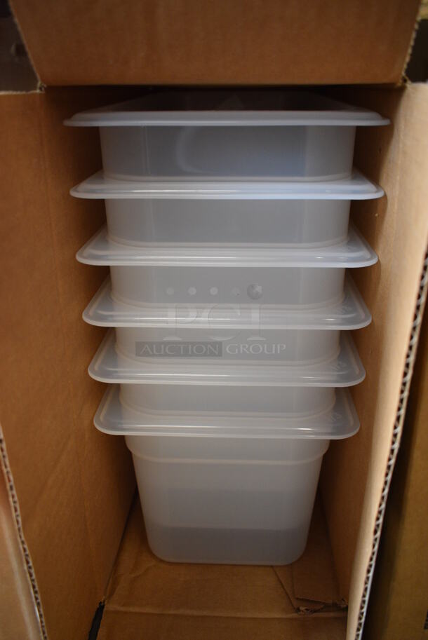 ALL ONE MONEY! Lot of 12 BRAND NEW IN BOX! Cambro Poly 1/3 Size Drop In Bins. 1/3x6