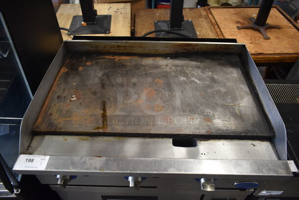 Globe Stainless Steel Commercial Countertop Gas Powered Flat Top Griddle. - Image 2 of 8