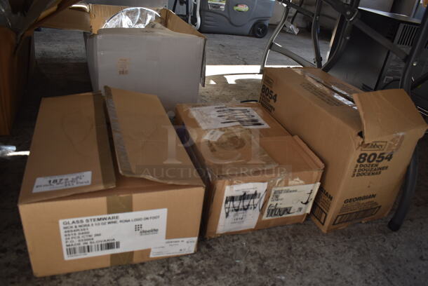 3 Boxes of Various BRAND NEW Glasses; 21 Steelite Nick & Nora 3x3x6 Wine Glasses, 34 Libbey 279U 4x4x2.25 Glass Punch Mugs and 35 Libbey 8054 Georgian 3x3x6 Irish Coffee Glasses. 3 Times Your Bid! - Image 2 of 12