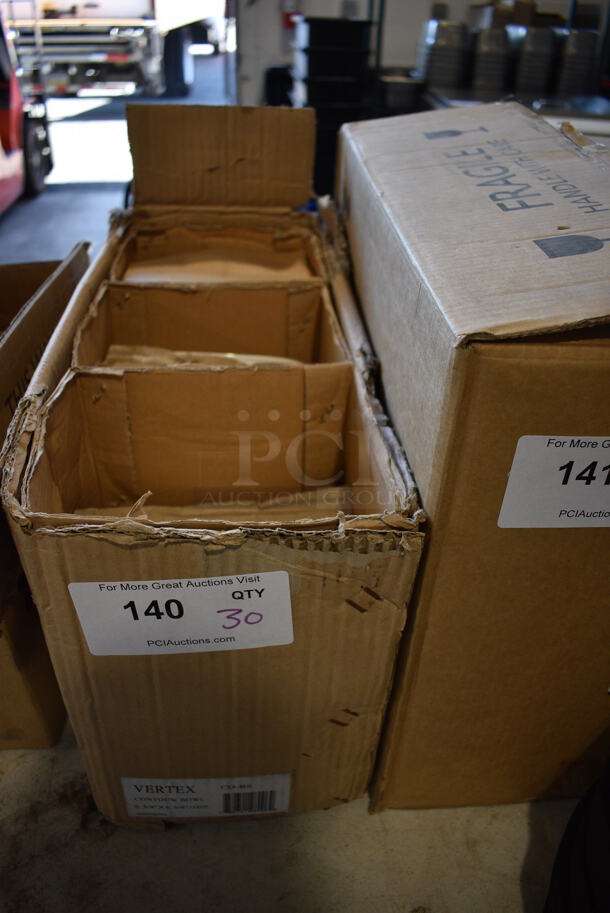 30 BRAND NEW IN BOX! Vertex White Ceramic Bowls. 6.25x4.75x2.5. 30 Times Your Bid! - Image 5 of 5