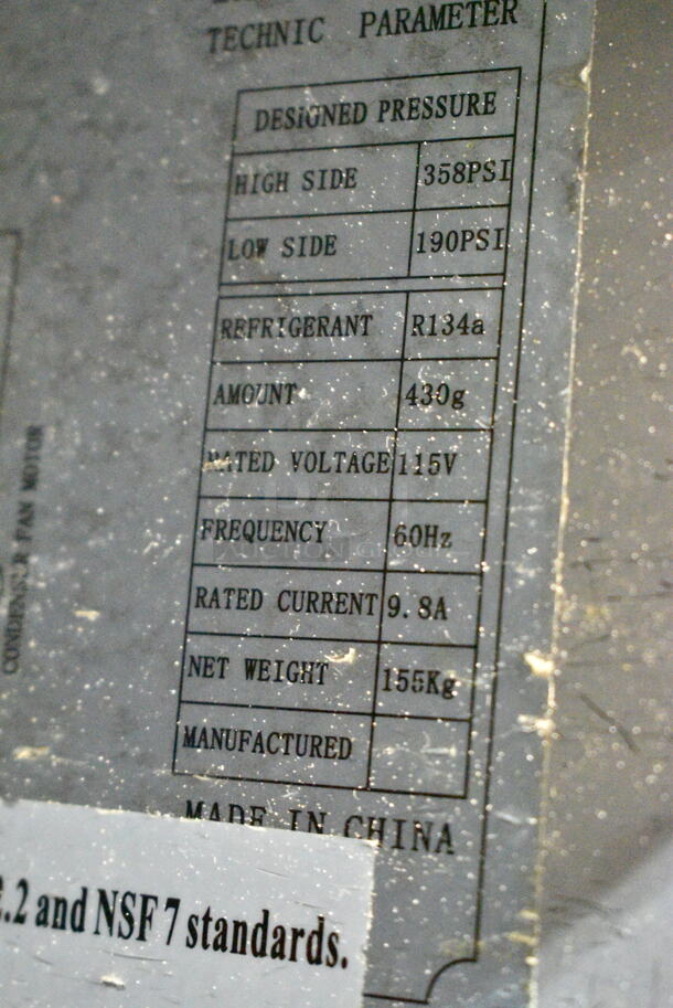 Metalfrio PICL2-71-9 Stainless Steel Commercial Pizza Prep Table on Commercial Casters. 115 Volts, 1 Phase. Tested and Powers On But Does Not Get Cold - Image 9 of 12