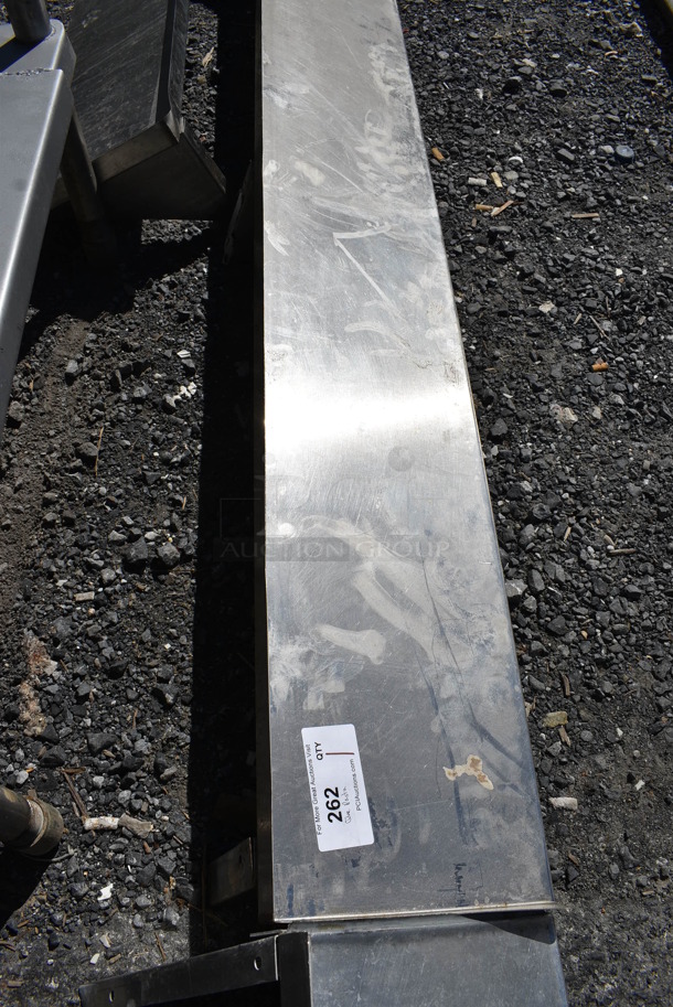 Metal Shelf w/ Wall Mount Brackets. 69x11x9 - Image 3 of 3