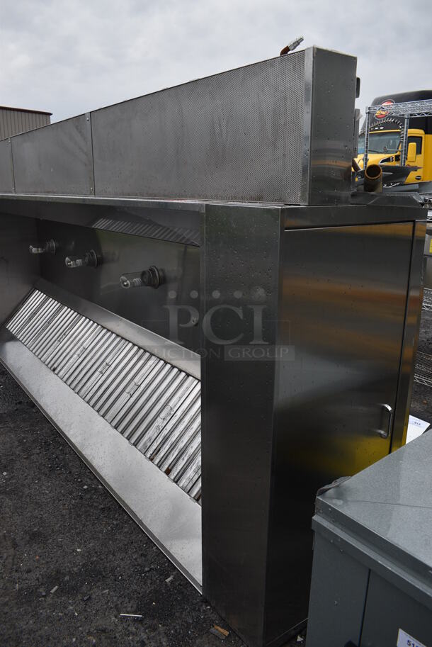 13' CaptiveAire Model 5424 PK-ND-2 Q SELF CONTAINED Stainless Steel Commercial Grease Hood w/ Make Up Air Vent. 156x68x26 - Image 5 of 10