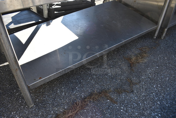 Stainless Steel Table w/ Under Shelf and Back Splash. 60x30x26 - Image 3 of 4