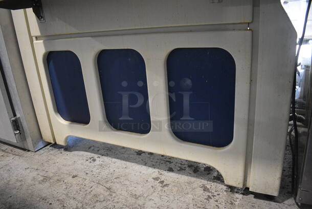 Stainless Steel Commercial Floor Style Portable Buffet Station w/ Tray Slide on Commercial Casters. 52x40x55. Tested and Powers On But Does Not Get Cold - Image 4 of 5