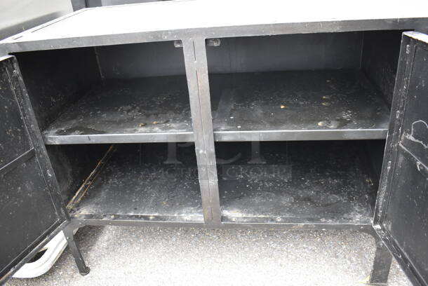 Black 4 Door Cabinet. 76x22x31 - Image 5 of 7