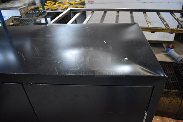 Black Metal 2 Door Cabinet. 36x18x42 - Image 3 of 4