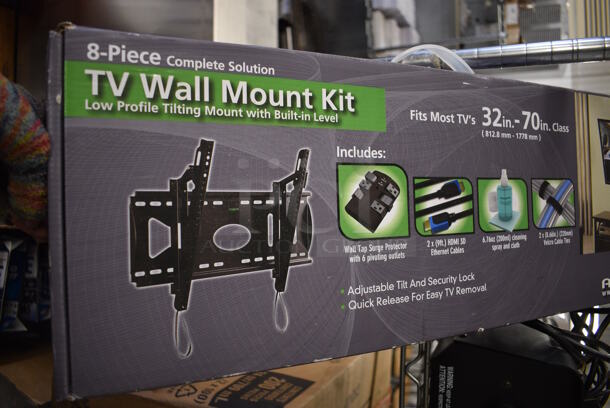 IN ORIGINAL BOX! Black Metal Wall Mount for Television - Image 1 of 3