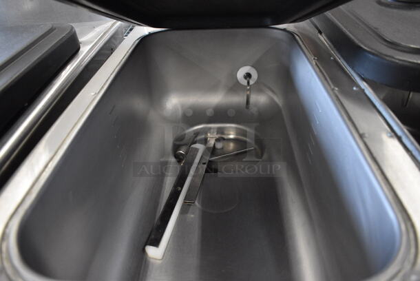 Taylor Model 342D-27 Stainless Steel Commercial Floor Style Air Cooled 2 Flavor Frozen Beverage Machine w/ Drink Mixer Attachment on Commercial Casters. Missing Pieces. 208-230 Volts, 1 Phase. 26x34x60 - Image 6 of 7