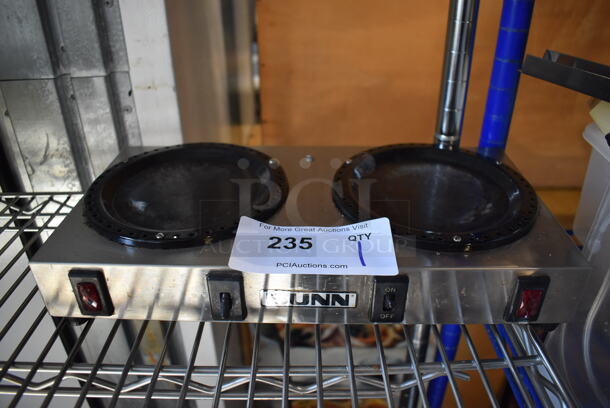 Bunn WX-2 Stainless Steel Commercial Countertop 2 Burner Coffee Pot Warmer. 120 Volts, 1 Phase. Tested and Working!